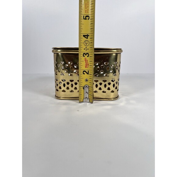 Brass Oriental Cricket Box Cage Pierced Cut‎ Out Metal Art 3.5”X 4” Trinket Box - Picture 7 of 8